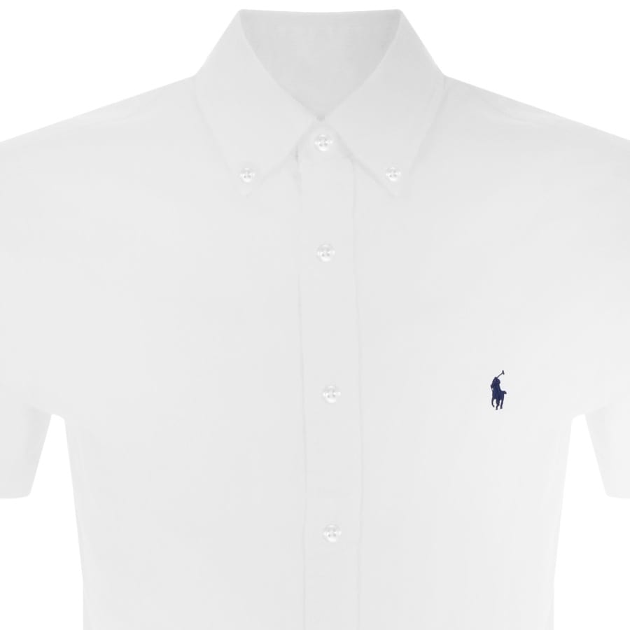Alternative Image for ProductRalph Lauren Slim Fit Short Sleeve Shirt White2